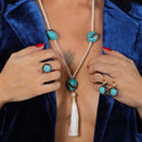 Chic and elegant necklaces, earrings, and bracelets with natural stones by IottiGleam; unique handcrafted pieces with a sophisticated artisanal finish.