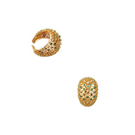 Handcrafted Siena gold-plated ring with a green accent, designed as a chic and elegant accessory for daily use - Modena Collection by iottigleam